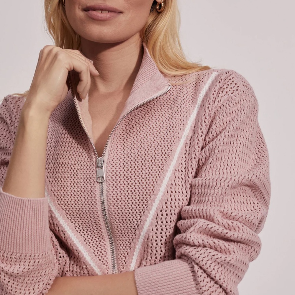 NWT Varley Cava Knit Sweater Sz XL $138 - pale mauve - Picture 4 of 7